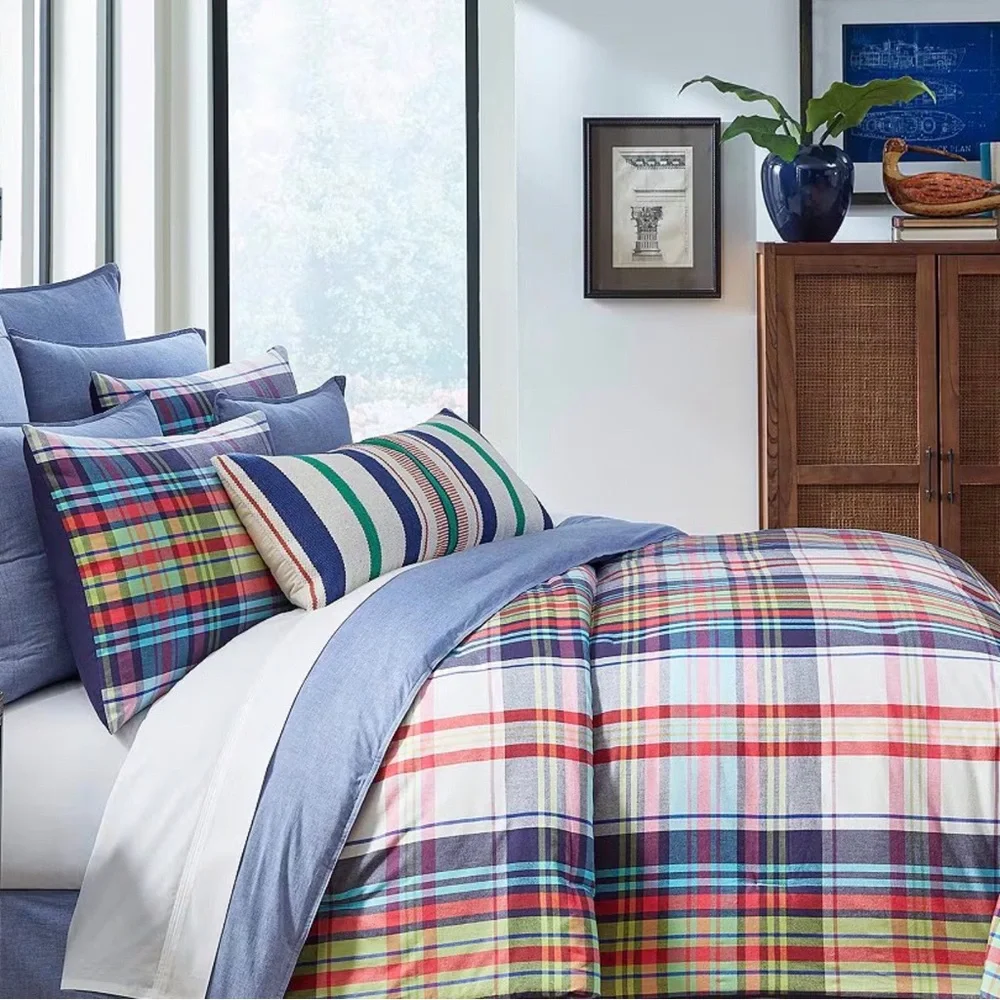 Daniel Cremieux Plaid Multicolor Bedding Set